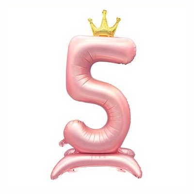Folijski balon rozi sa krunom