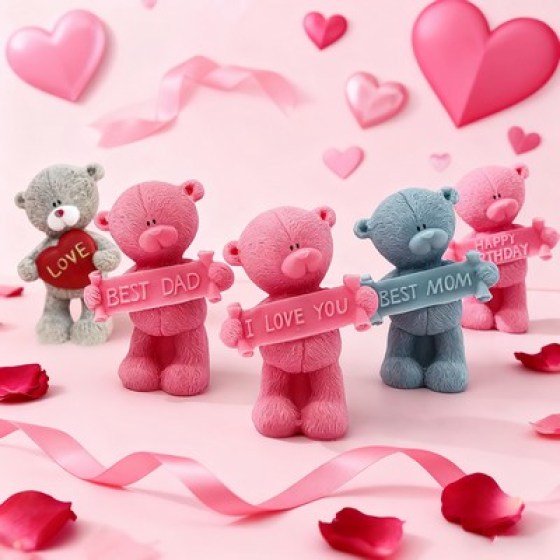 Silikonski kalup za svijeće - medo Best Mom