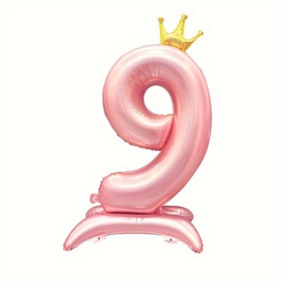 Folijski balon rozi sa krunom