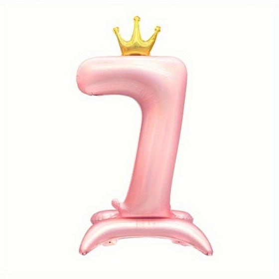 Folijski balon rozi sa krunom