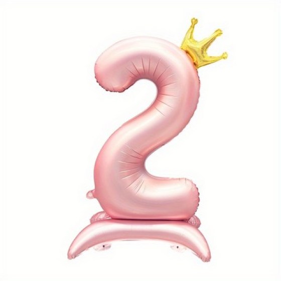 Folijski balon rozi sa krunom