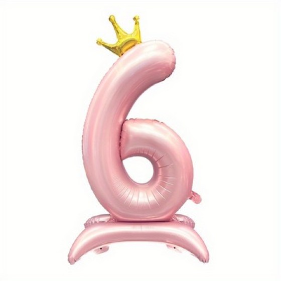 Folijski balon rozi sa krunom