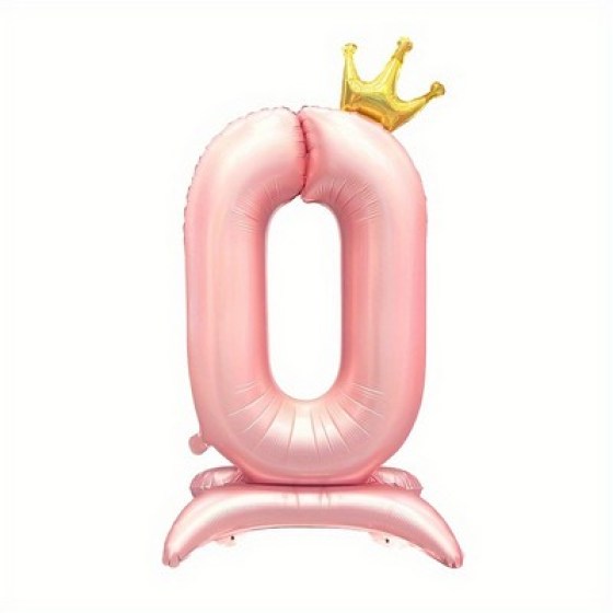 Folijski balon rozi sa krunom