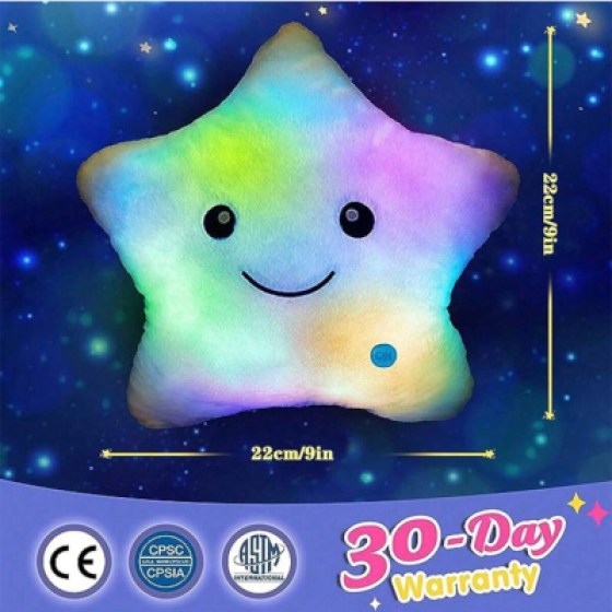 Plišani jastuk zvijezda bijeli