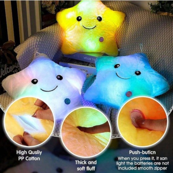 Plišani jastuk zvijezda žuti