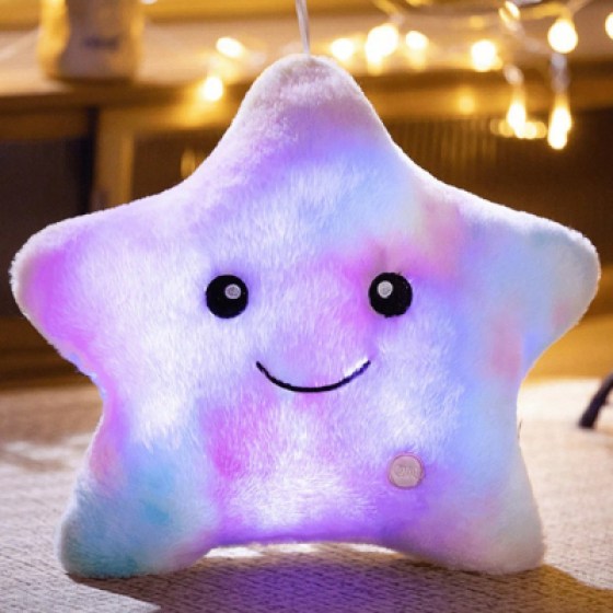 Plišani jastuk zvijezda bijeli