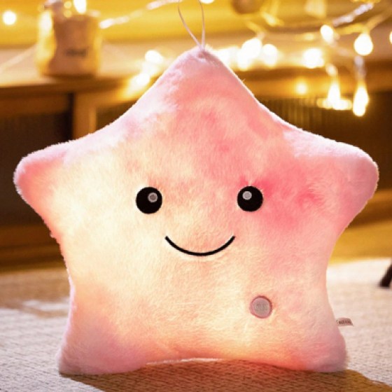 Plišani jastuk zvijezda rozi