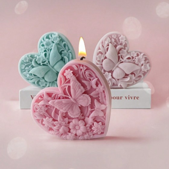 Silikonski kalup leptir u srcu