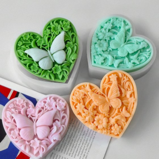 Silikonski kalup leptir u srcu