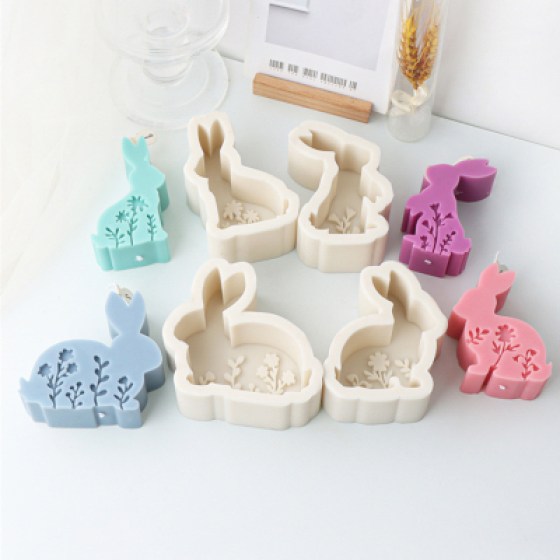 Silikonski kalup za svijeće - zeko 