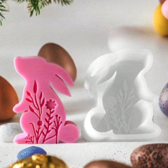 Silikonski kalup za svijeće - zeko 