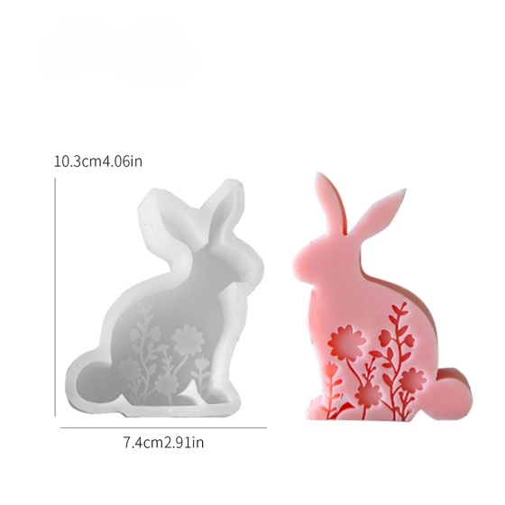 Silikonski kalup za svijeće - zeko 