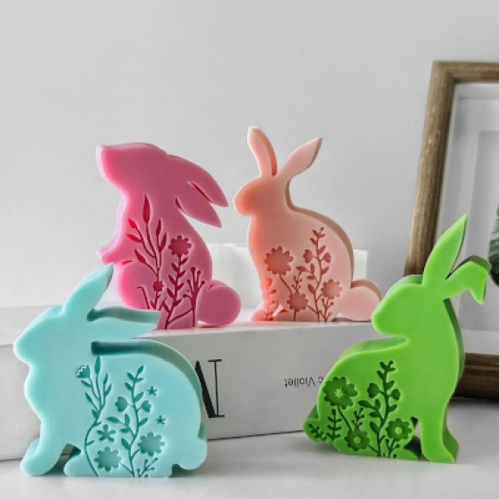 Silikonski kalup za svijeće - zeko 