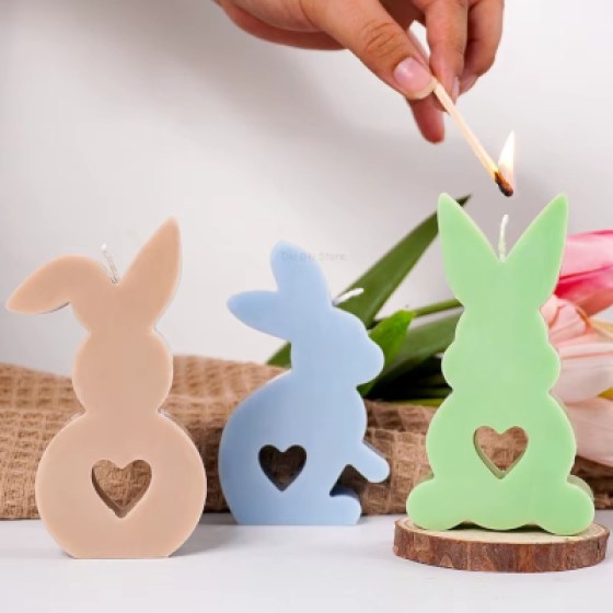 Silikonski kalup za svijeće - zeko 