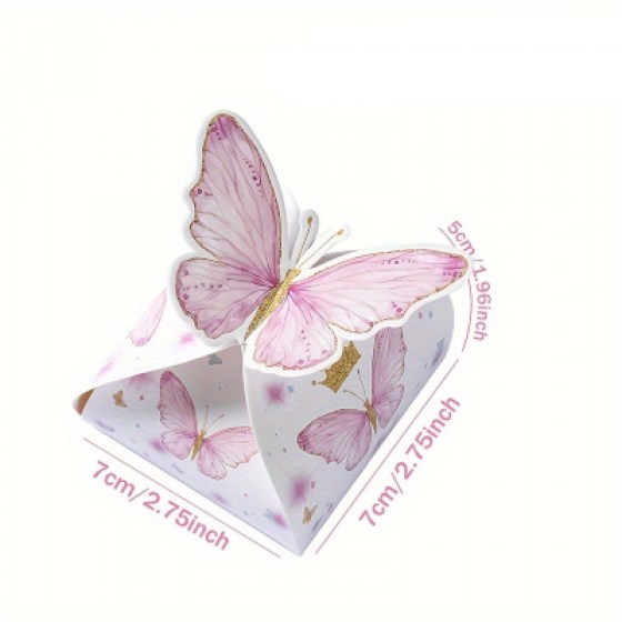 Ukrasne kutijice - leptir III - roze