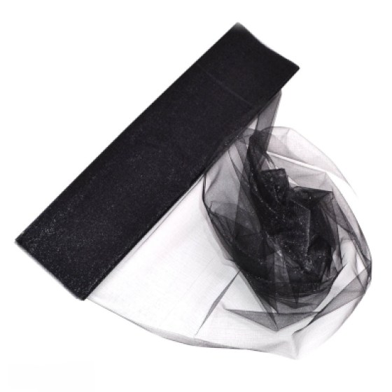 Dekorativna organza crna