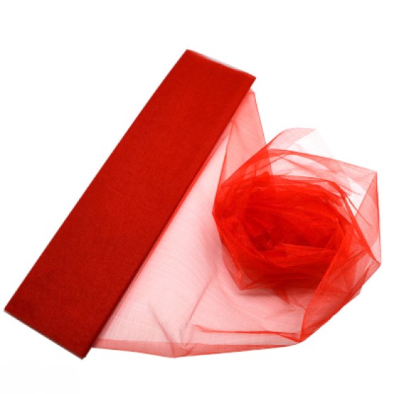 Dekorativna organza crvena