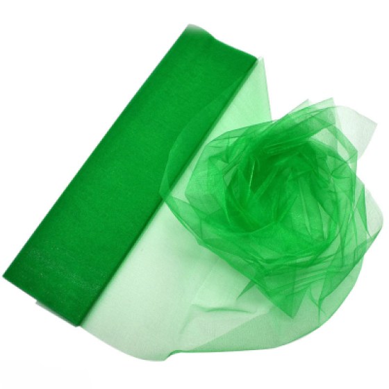 Dekorativna organza zelena