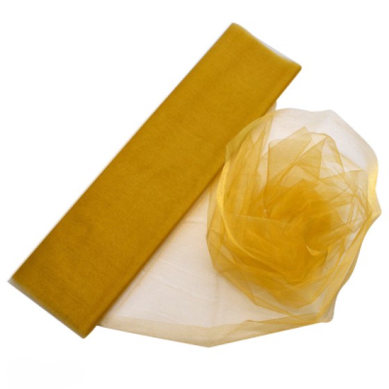 Dekorativna organza zlatna
