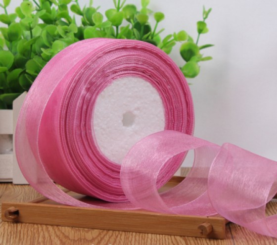 Organza traka roza 20mm