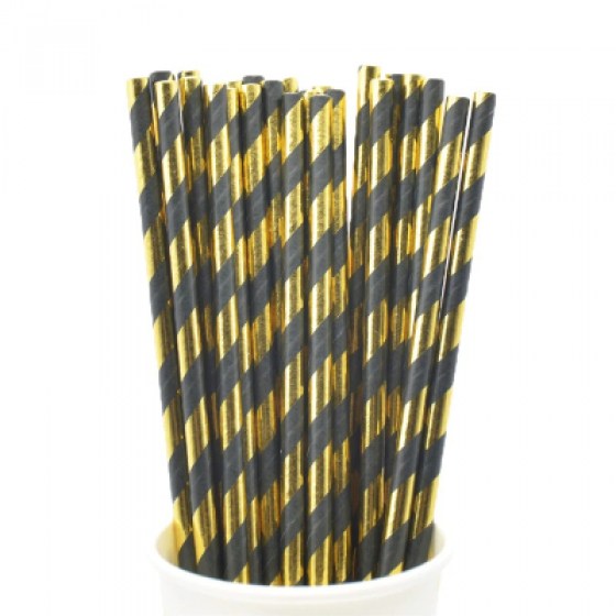 Papirnate slamke crno - zlatne