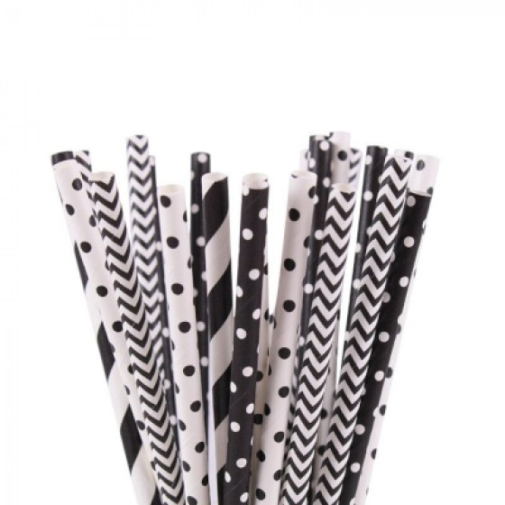 Papirnate slamke crne MIX