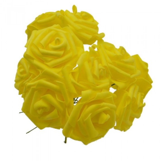Pjenaste ružice žute 8cm