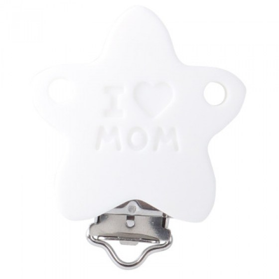 Kopča I Love Mom - bijela