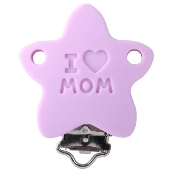 Kopča I Love Mom - ljubičasta