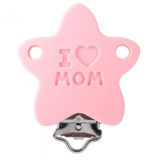 Kopča I Love Mom - quartz roza