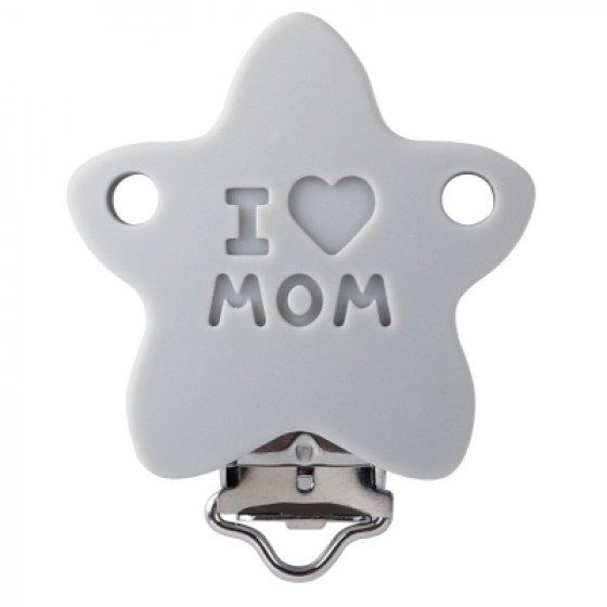 Kopča I Love Mom - siva