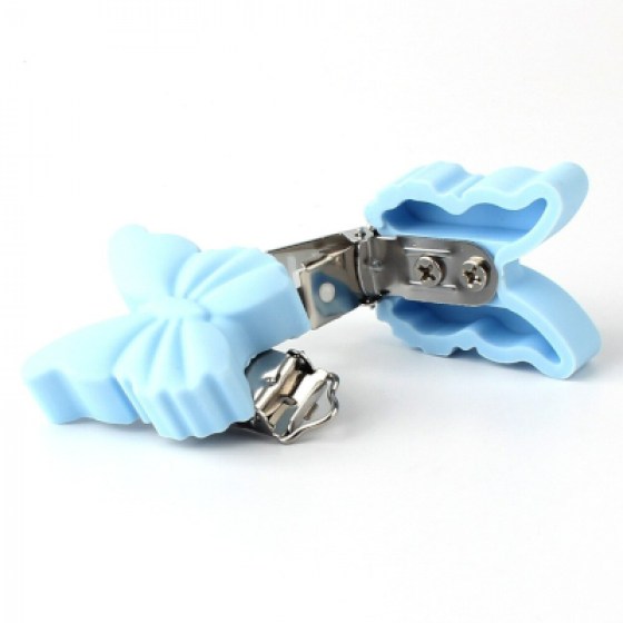 Kopča leptir - pastelno plava