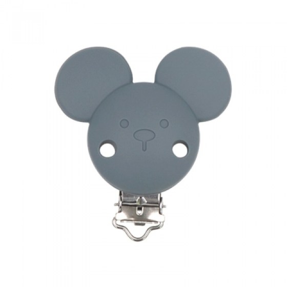 Kopča miš - tamno siva