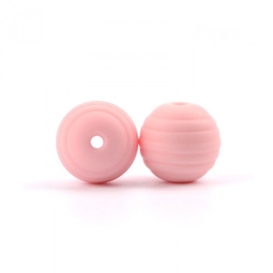 Silikonske spiralne perlice quartz roze