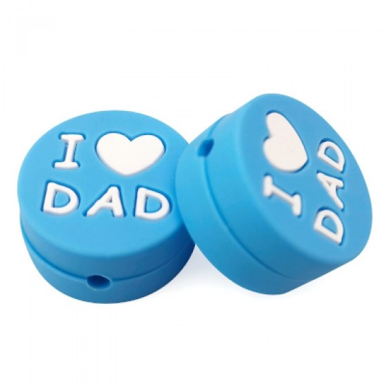 Silikonski motiv I love dad - plavi