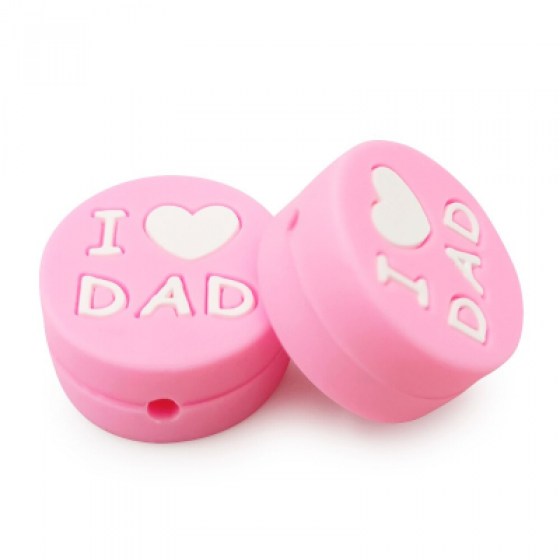 Silikonski motiv I love dad - baby rozi