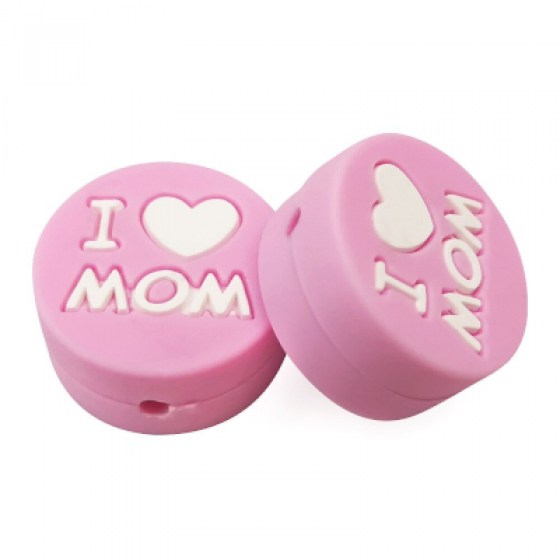 Silikonski motiv I love mom - rozi