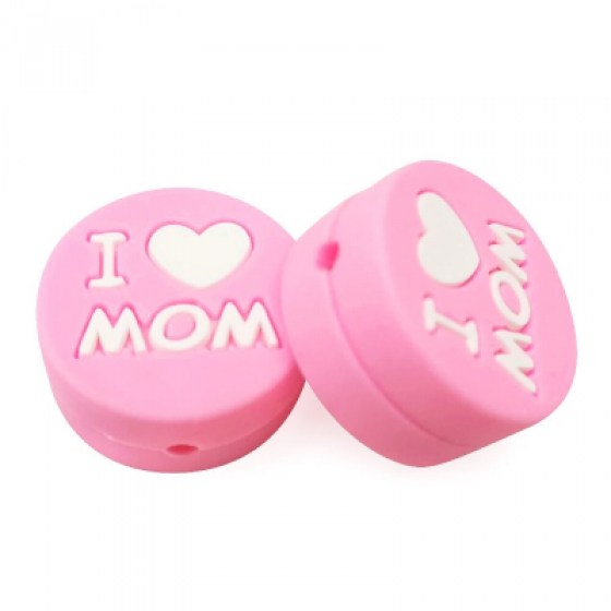 Silikonski motiv I love mom - rozi