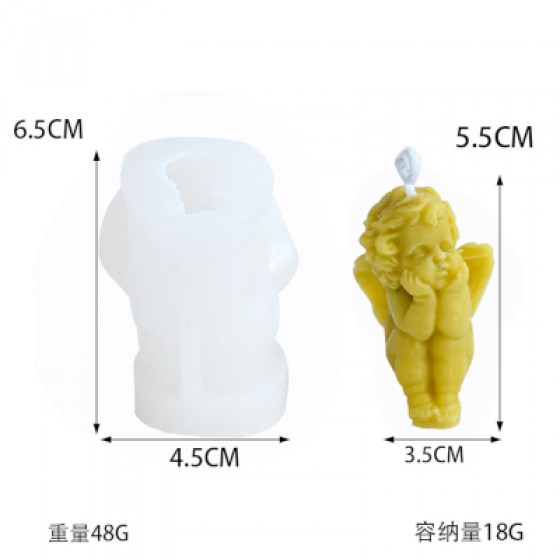 Silikonski kalup za svijeće - anđeo 10