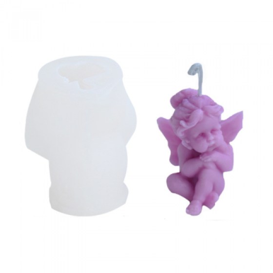 Silikonski kalup za svijeće - anđeo 09