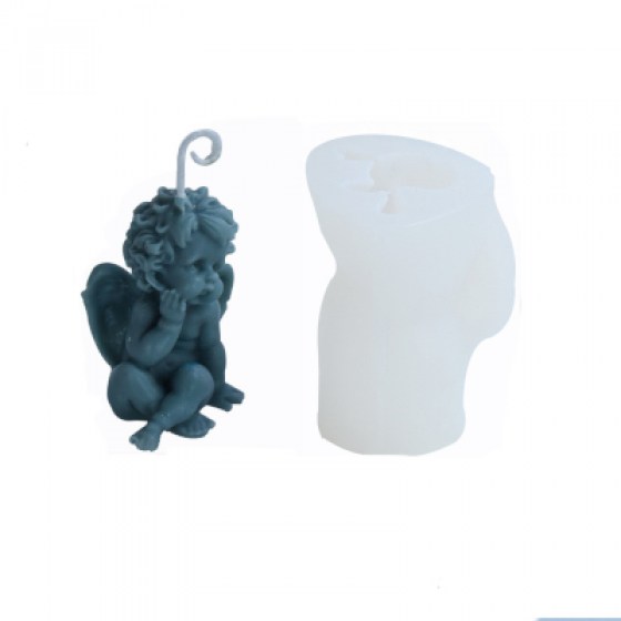 Silikonski kalup za svijeće - anđeo 08