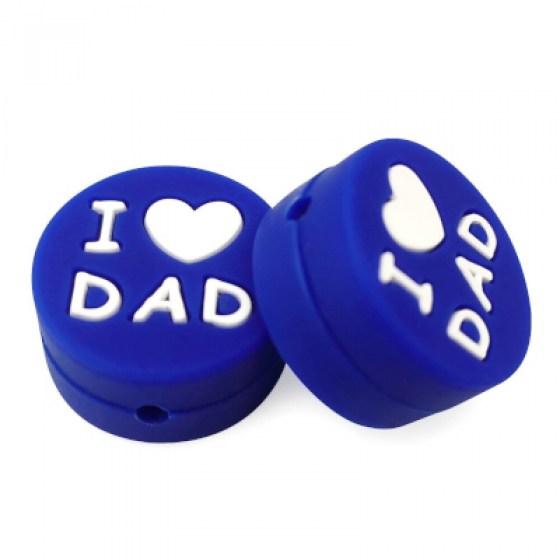 Silikonski motiv I love dad - tamno plavi