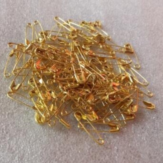Ziherice metalne zlatne 18mm